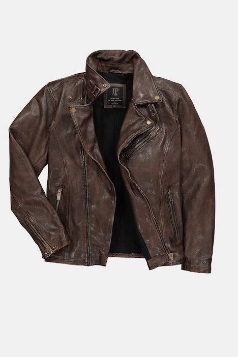 Biker jacket, leather, premium lamb nappa