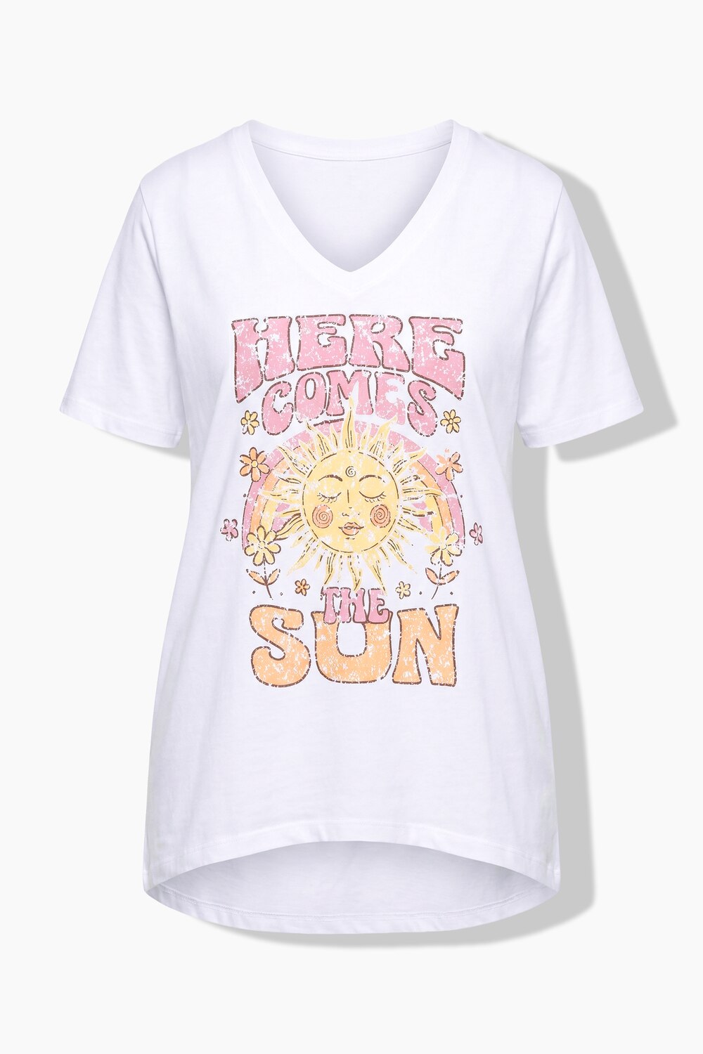 Stora storlekar T-shirt, Dam, vit, storlek: 42, Bomull, Angel of Style