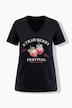 T-Shirt, Comfort Fit, Erdbeeren-Motiv, Halbarm