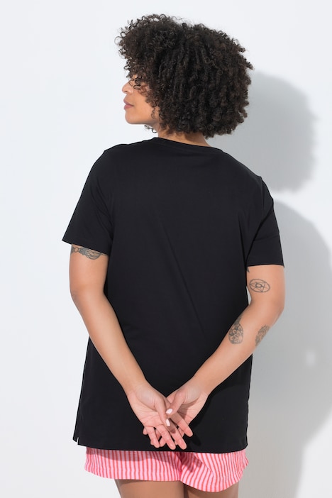 T-Shirt, Comfort Fit, Erdbeeren-Motiv, Halbarm