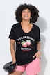 T-Shirt, Comfort Fit, Erdbeeren-Motiv, Halbarm