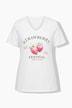 T-Shirt, Comfort Fit, Erdbeeren-Motiv, Halbarm