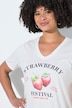 T-Shirt, Comfort Fit, Erdbeeren-Motiv, Halbarm