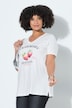 T-Shirt, Comfort Fit, Erdbeeren-Motiv, Halbarm