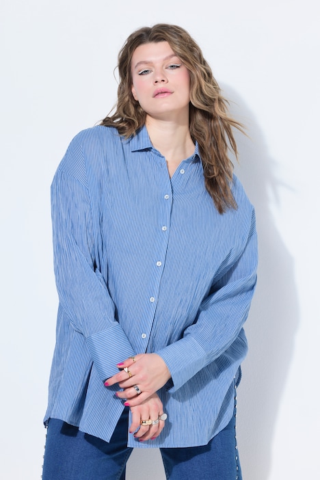 Hemd, langer Oversize Shape, Streifen