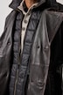 Leren cabanjack, leer, lamsnappa, rits, nylon inzetstuk, tot 7XL