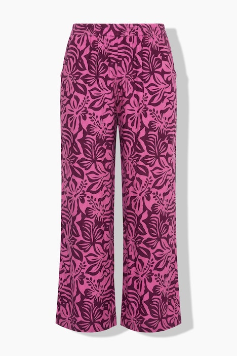 Hose, Wide Legs, Flower-Print, Elastikbund
