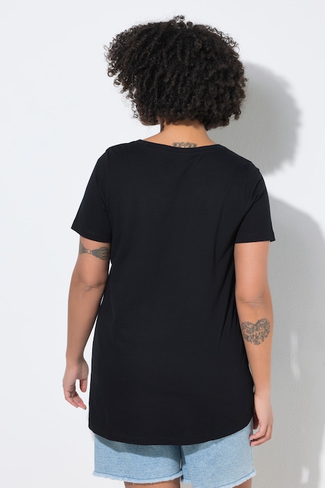 Leopard Print Star Graphic Tunic Tee