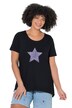 Tričko, áčkový střih, leopardí hvězda, krátké rukávy