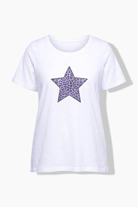 Leopard Print Star Graphic Tunic Tee