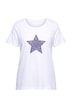 Tričko, áčkový střih, leopardí hvězda, krátké rukávy