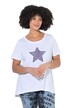 Tričko, áčkový střih, leopardí hvězda, krátké rukávy