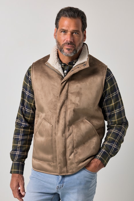 Vest, velour, teddyfor, op til 8XL