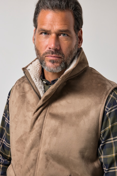 Vest, velour, teddyfor, op til 8XL