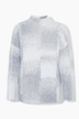 Pullover, Karomuster, Stehkragen, Langarm