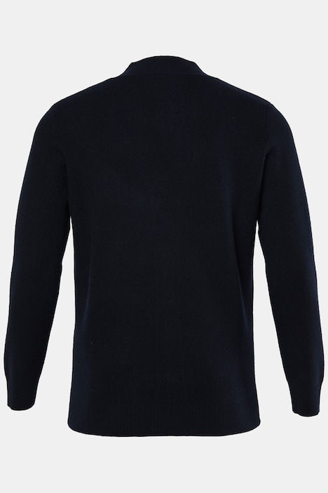 Cardigan, strik i uldblanding, V-udskæring, op til 7 XL