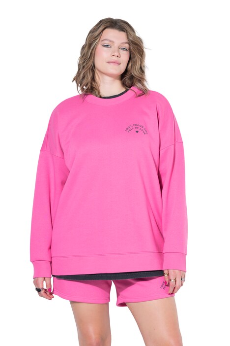 Mikina, volný střih, duhová výšivka