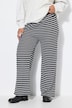 Hose, Wide Legs, Struktur, Muster, Elastikbund