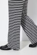Hose, Wide Legs, Struktur, Muster, Elastikbund