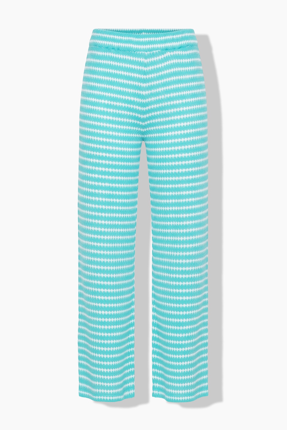 Stora storlekar Byxor med vida ben, Dam, turkos, storlek: 50/52, Polyester/Viskos, Studio Untold