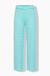 Broek, wijde pijpen, structuur en strepen, elastische tailleband