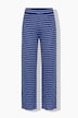 Textured Stripe Elastic Waist Pants