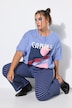 Hose, Wide Legs, Struktur, Muster, Elastikbund