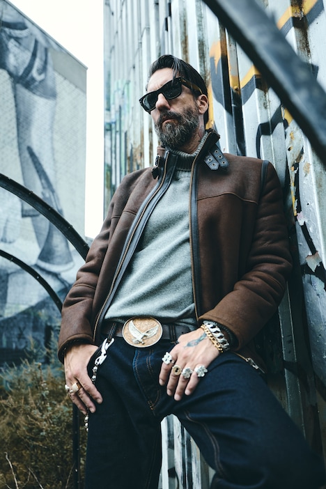 Lederjacke aus echt gewachsenem Lammfell, Pilotenstyle, Premiumqualität, bis 7XL