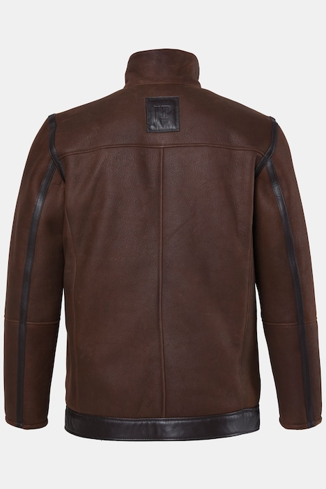 Lederjacke aus echt gewachsenem Lammfell, Pilotenstyle, Premiumqualität, bis 7XL