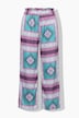 Hose, Wide Legs, Satin, Tuch-Print, Elastikbund