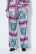 Hose, Wide Legs, Satin, Tuch-Print, Elastikbund