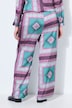 Hose, Wide Legs, Satin, Tuch-Print, Elastikbund