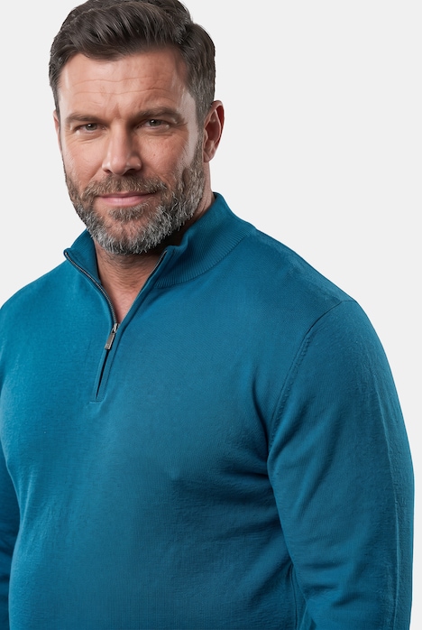 Men+ Troyer, Feinstrick, Stehkragen mit Zipper, bis 8 XL