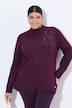 Pullover, Ziersteinchen, Stehkragen, Langarm