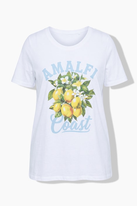 T-Shirt, A-Linie, Amalfi Zitronen-Motiv, Halbarm