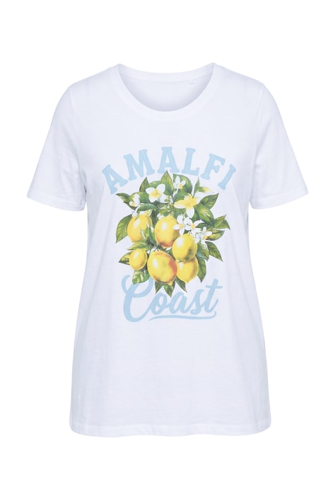 Tričko, áčkový střih, Amalfi citronový motiv, krátké rukávy
