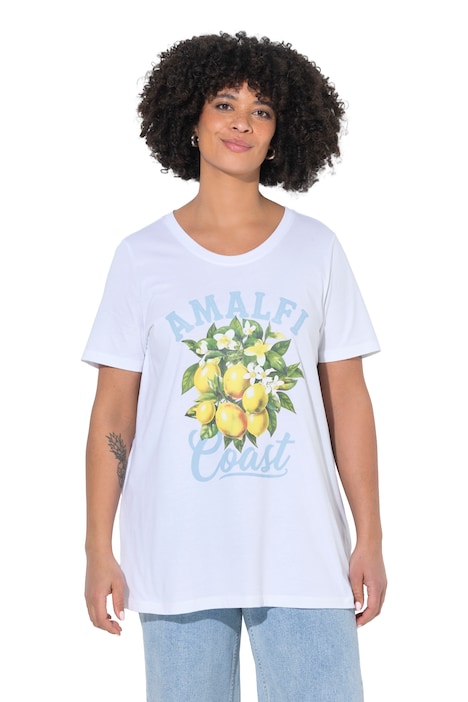 Tričko, áčkový střih, Amalfi citronový motiv, krátké rukávy
