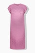 Midikjole, oversize, Jersey, strukturstriper, ermeløs