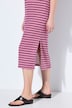 Midikjole, oversize, Jersey, strukturstriper, ermeløs