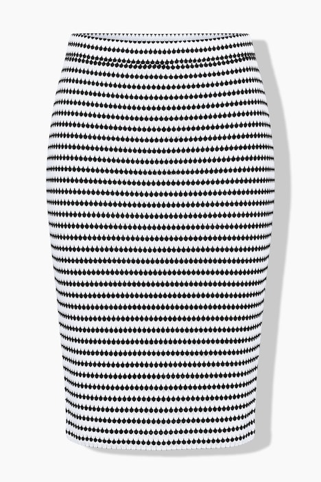 Midi-Jerseyrock, Slim Shape, Strukturringel