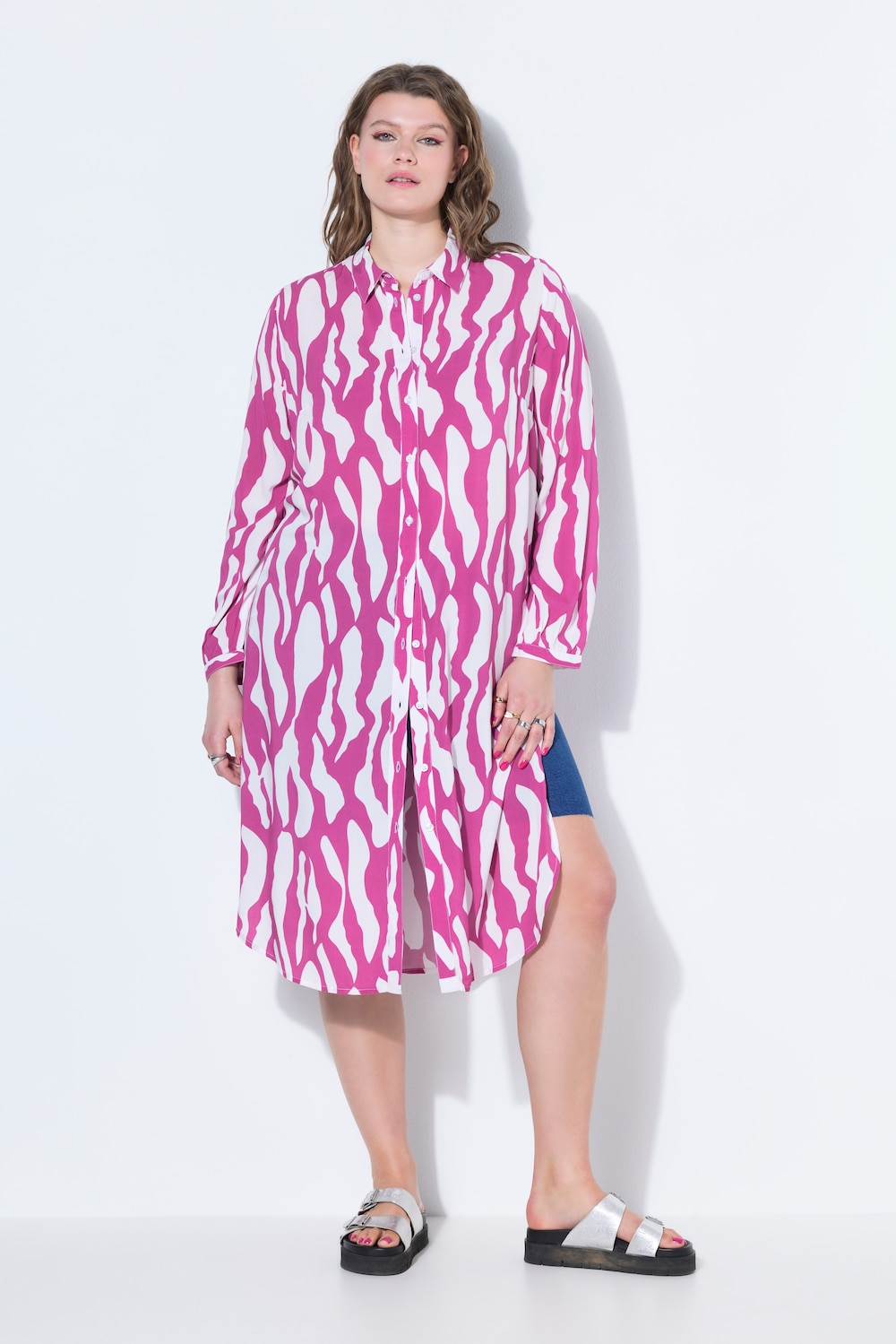 Longbluse, extra lang, Color Zebra, Langarm