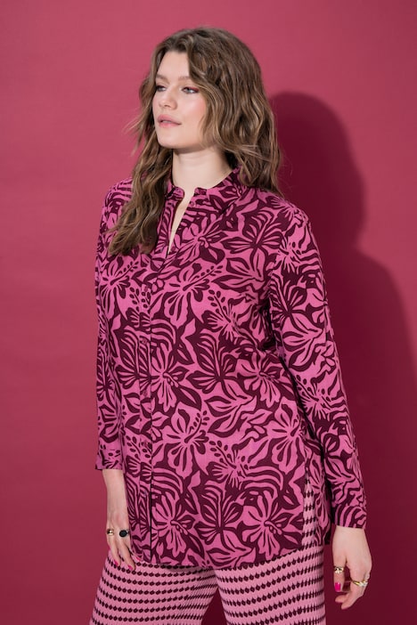 Camicia dal taglio dritto con stampa floreale