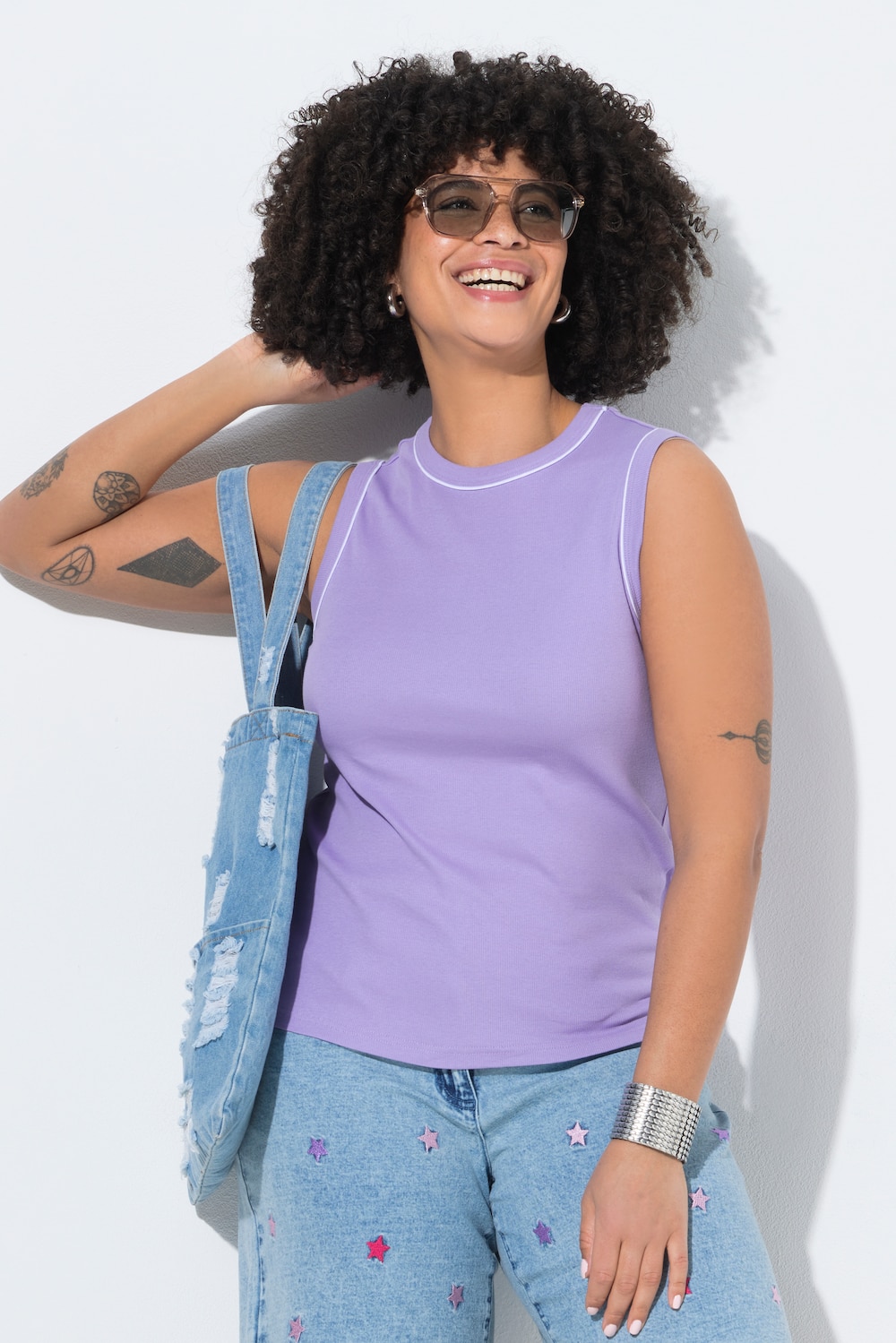 Ripptop, Slim Fit, Zierpiping