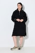 Pletené šaty, áčkový střih, límec typu Troyer, dlouhé rukávy