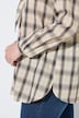 Bluse, Karo, abnehmbare Schluppe, Hemdkragen, Langarm