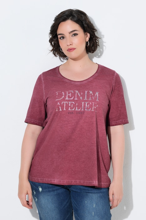 Denim Atelier Lightly Distressed Short Sleeve Tee