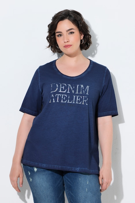 Denim Atelier Lightly Distressed Short Sleeve Tee