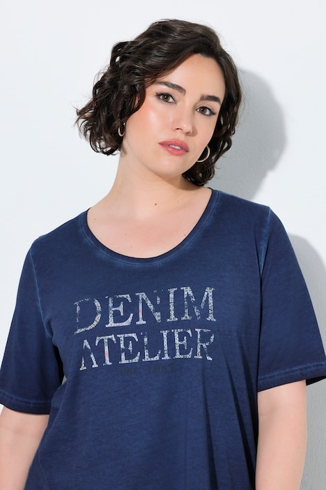 Denim Atelier Lightly Distressed Short Sleeve Tee