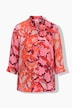 Cupro-blouse, print, opstaande kraag, 3/4-mouwen