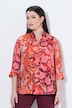 Cupro-blouse, print, opstaande kraag, 3/4-mouwen